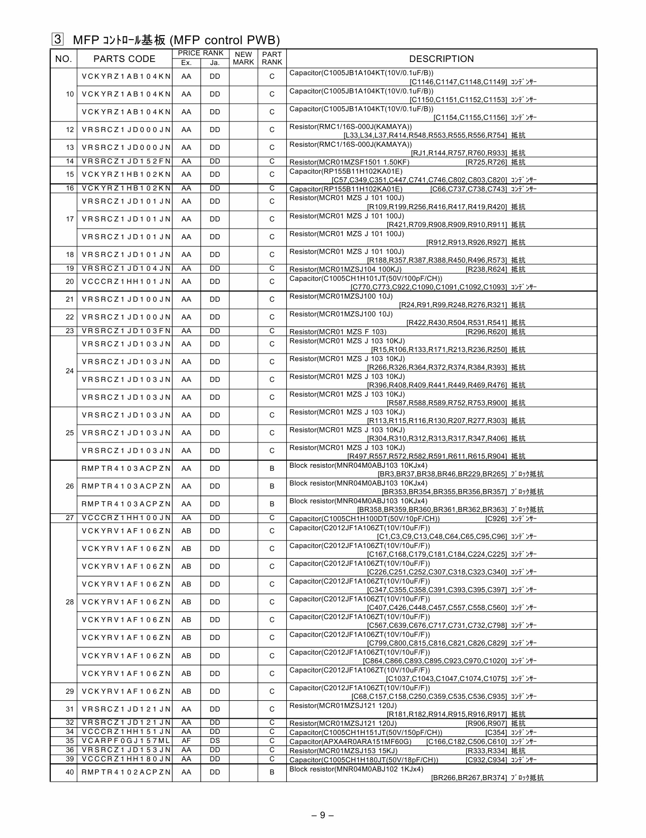 SHARP MX 6201 7001 N Parts Guide Manual-3